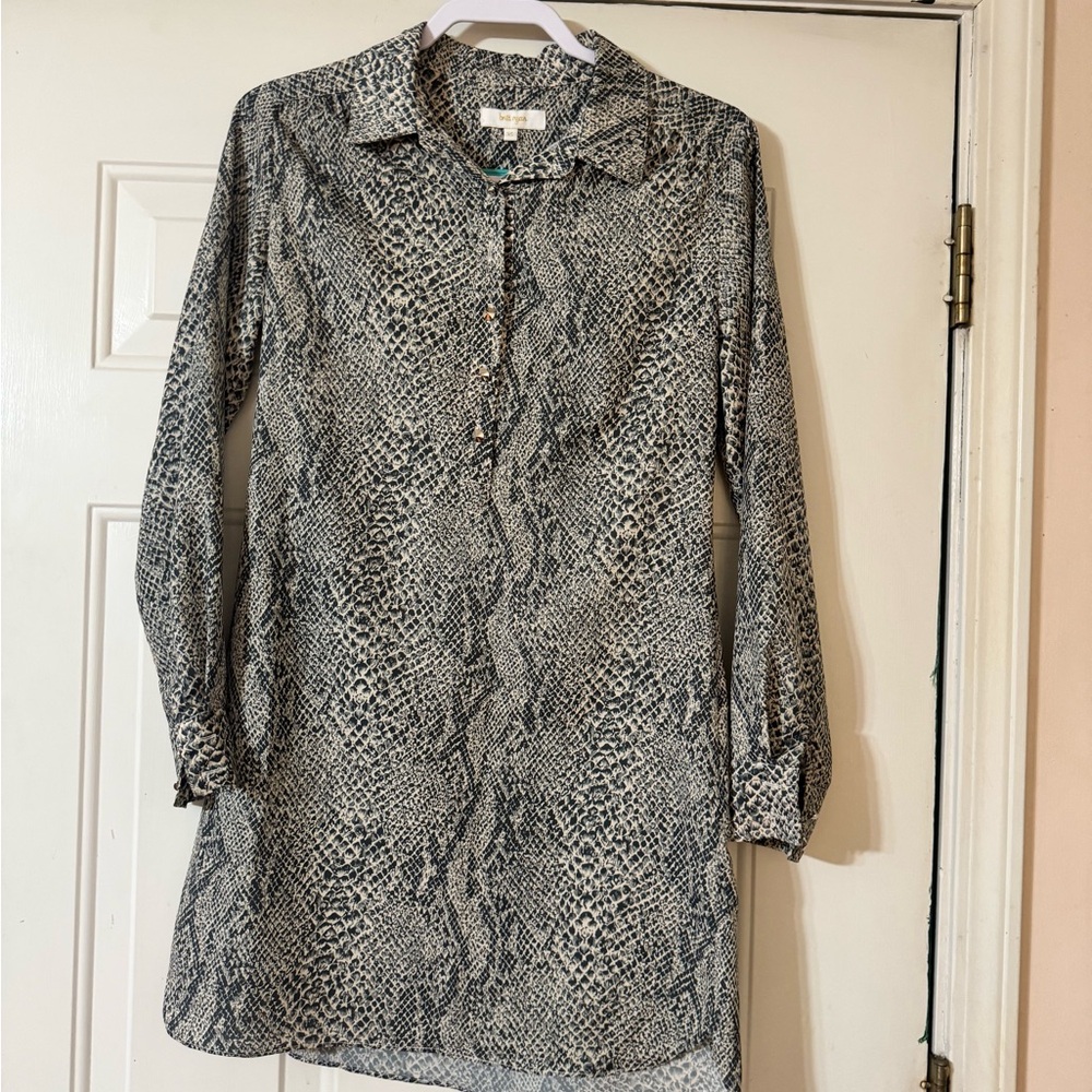 Snake Print Mini Dress - Black & White